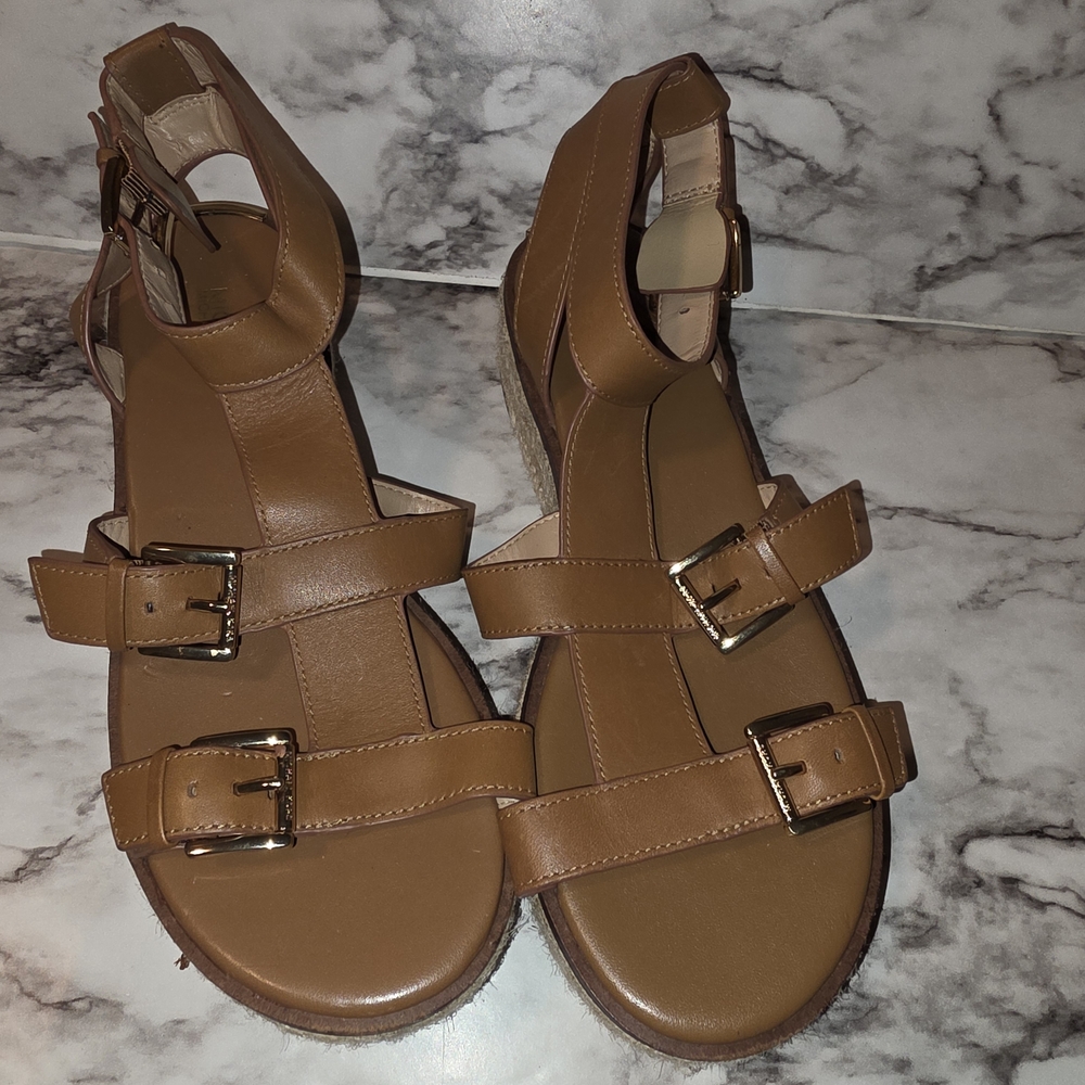 Michael Kors Tan Leather Women's Sandals